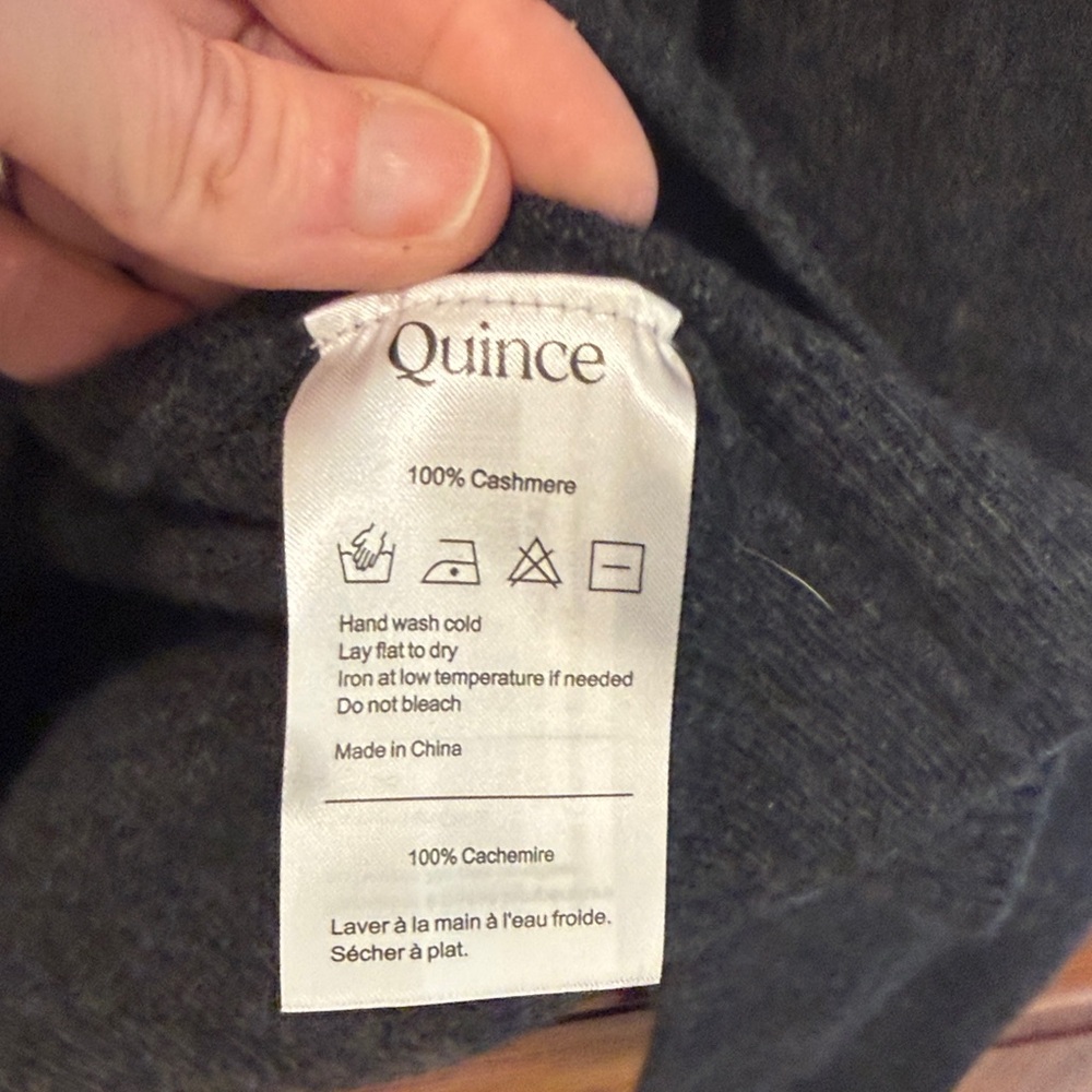 NWT Quince 100% Mongolian Cashmere Boatneck Sweater Heather Charcoal M - Picture 10 of 14